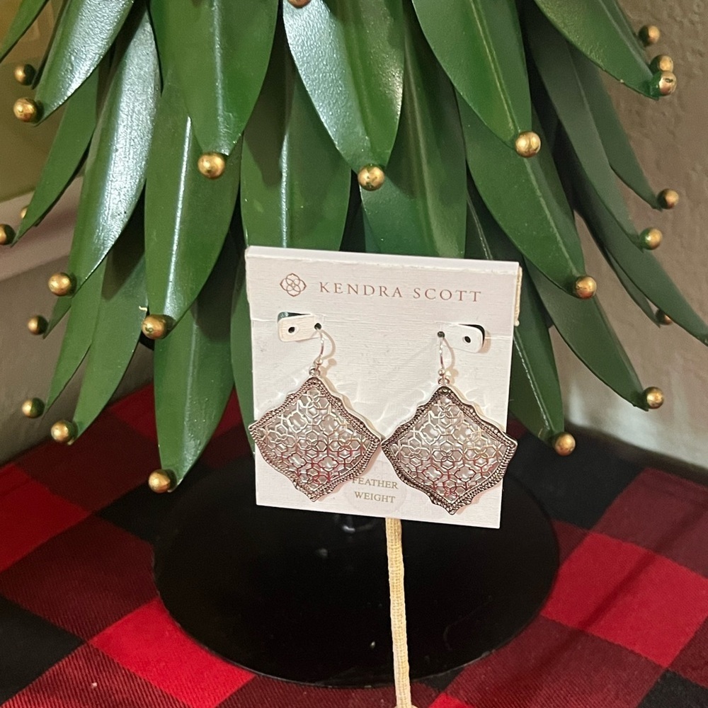 Kendra Scott Kristen Silver Filigree Drop Earrings #KSER
